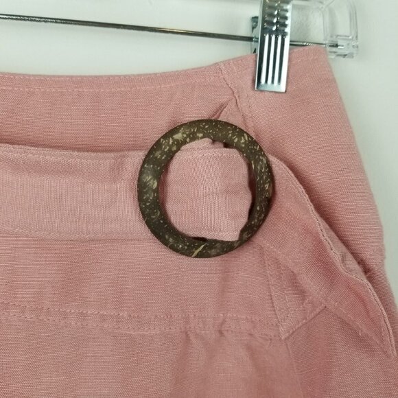 FREE People 0 Pink Higher Ground Linen Blend Flare Mini Skirt - Picture 11 of 11